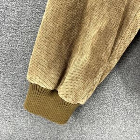 Paul Frederick Jacket Mens Large Brown Suede Leather Bomber full zip pockets - Picture 15 of 15